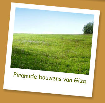 Piramide bouwers van Giza